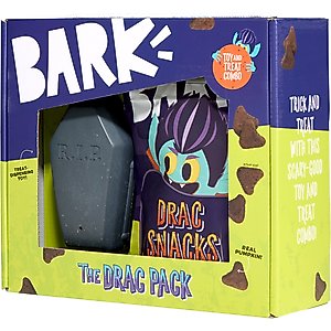 BARK The Drac Pack Halloween Snack Casket Treat Dispensing Dog Toy
