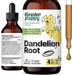 Forever Puppy Dandelion Root Drops Liver Supplement for Dogs, 4-fl oz bottle