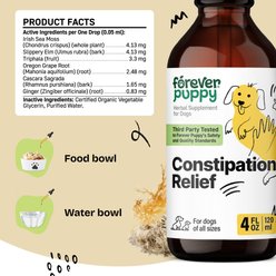 Forever Puppy Constipation Relief Drops Digestive Supplement for Dogs, 4-fl oz bottle slide 2 of 7