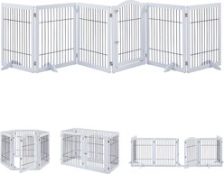 Unipaws 6 Panel Dog Gate, White