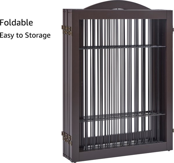 Show full view: Unipaws 6 Panel Dog Gate, Espresso slide 6 of 9