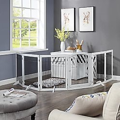 Unipaws 6 Panel Dog Gate, White slide 2 of 7