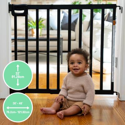 Show full view: Summer by Ingenuity Stairway 48W Series Dog & Cat Gate, Black Wood slide 7 of 9