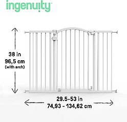 Summer by Ingenuity Extra Tall & Wide SafetyDog & Cat Gate, White slide 2 of 9
