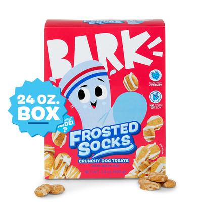 Show full view: BARK Frosted Socks Yogurt Berry Flavored Crunchy Dog Treats, 24-oz box slide 3 of 11