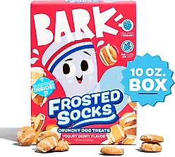 BARK Frosted Socks Yogurt Berry Flavored Crunchy Dog Treats, 10-oz box slide 2 of 9