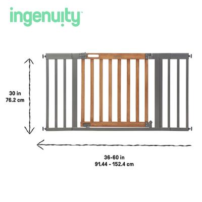 Show full view: Summer by Ingenuity Thruway 60XW Series Extra Wide Safety Dog & Cat Gate, Honey Oak slide 8 of 8