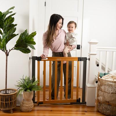 Show full view: Summer by Ingenuity Thruway 60XW Series Extra Wide Safety Dog & Cat Gate, Honey Oak slide 5 of 8