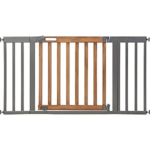 Summer by Ingenuity Thruway 60XW Series Extra Wide Safety Dog & Cat Gate, Honey Oak