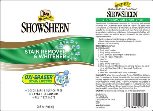 Show full view: Absorbine ShowSheen Stain Remover & Whitener Horse Spray, 20-fl oz bottle slide 5 of 5