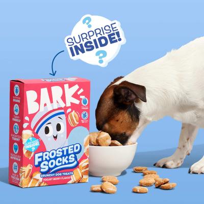 Show full view: BARK Frosted Socks Yogurt Berry Flavored Crunchy Dog Treats, 24-oz box slide 7 of 11