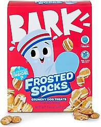 BARK Frosted Socks Yogurt Berry Flavored Crunchy Dog Treats, 24-oz box