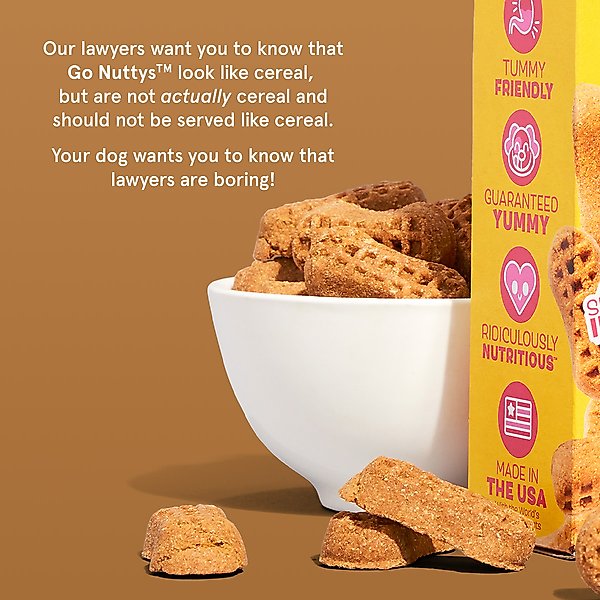 BARK Go Nutty Honey Peanut Flavored Soft Baked Dog Treats, 10-oz box