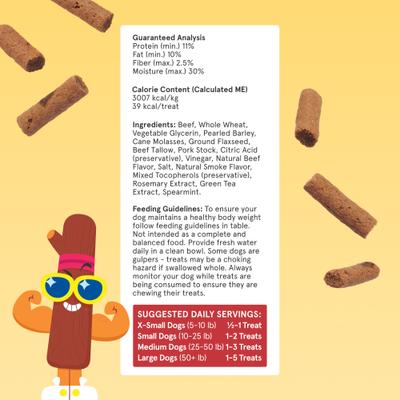 Show full view: BARK Beefy Meat Hunks Beef Recipe Soft & Chewy Dog Treats, 10-oz bag slide 4 of 10