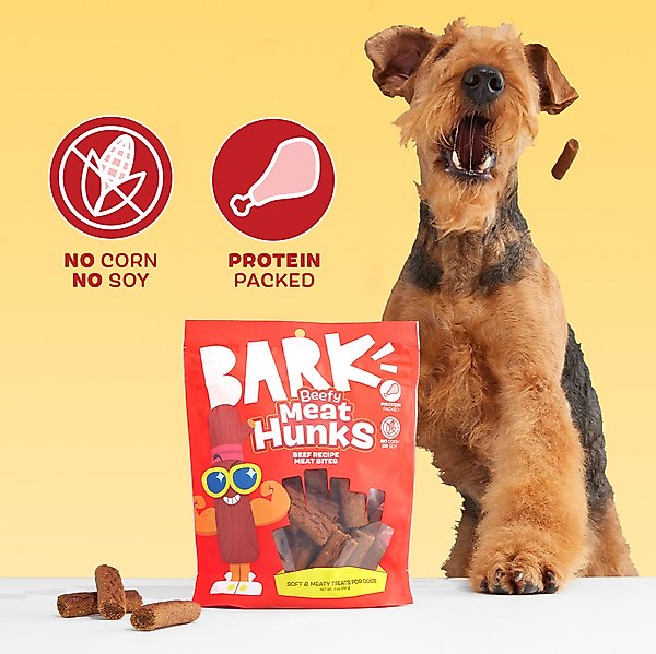 BARK Beefy Meat Hunks Beef Recipe Soft & Chewy Dog Treats, 10-oz bag