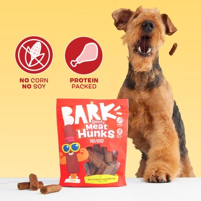 Show full view: BARK Beefy Meat Hunks Beef Recipe Soft & Chewy Dog Treats, 10-oz bag slide 6 of 10