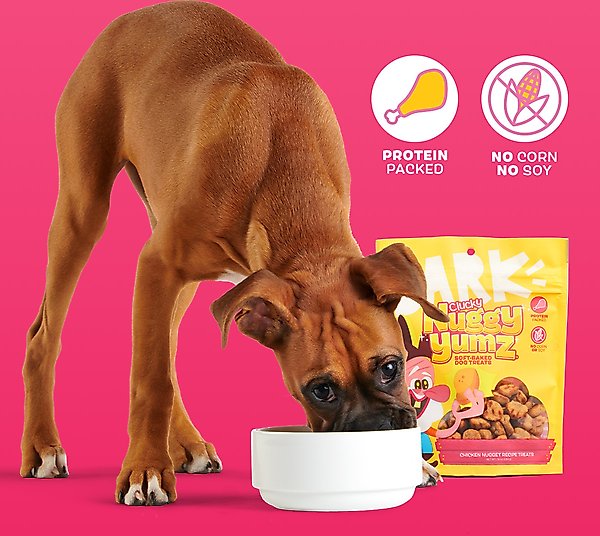 BARK Clucky Nuggy Yumz Chicken Nugget Recipe Soft Baked Dog Treats, 10-oz bag