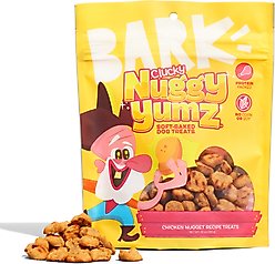 BARK Clucky Nuggy Yumz Chicken Nugget Recipe Soft Baked Dog Treats, 10-oz bag