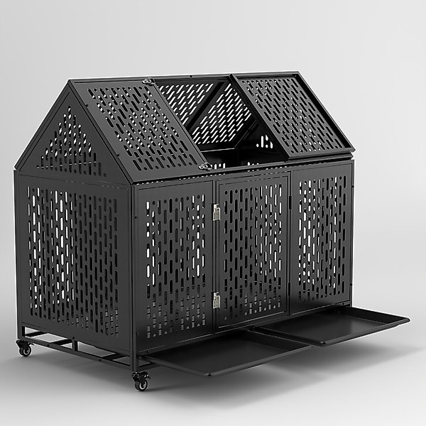 Show full view: Coziwow Furniture Style Heavy Duty Dog Crate, Brown, Large slide 5 of 8