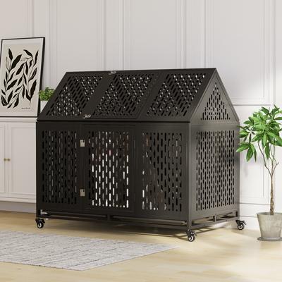 Show full view: Coziwow Furniture Style Heavy Duty Dog Crate, Brown, Large slide 4 of 8