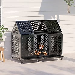 Coziwow Furniture Style Heavy Duty Dog Crate, Brown, Large