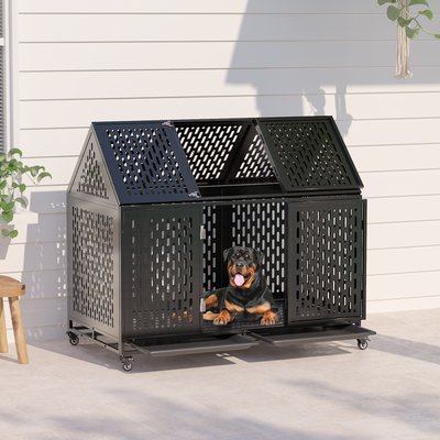 Coziwow Coziwow Furniture Style Heavy Duty Dog Crate, Brown, Large