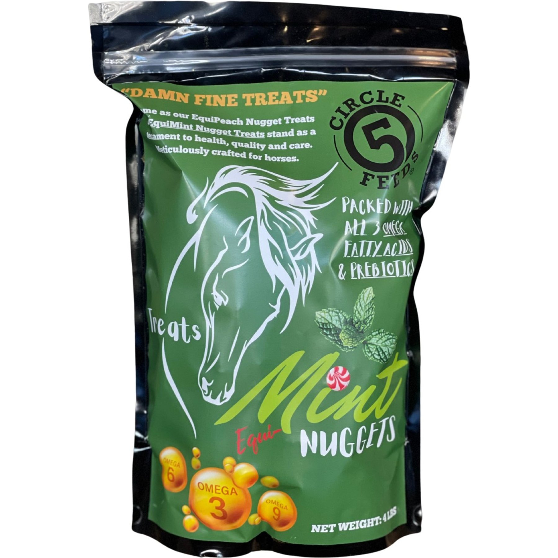 Circle 5 Feeds EquiMint Nugget Prebiotic Horse Treats, 4-lb bag