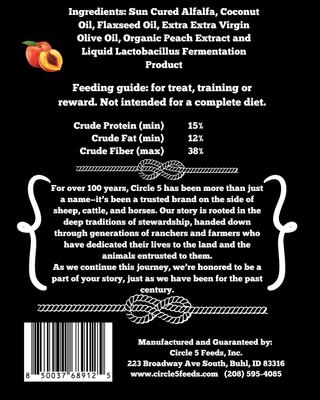 Show full view: Circle 5 Feeds EquiPeach Nugget Prebiotic Horse Treats, 4-lb bag slide 3 of 6