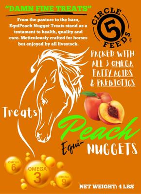 Show full view: Circle 5 Feeds EquiPeach Nugget Prebiotic Horse Treats, 4-lb bag slide 2 of 6