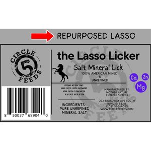 Circle 5 Feeds The Lasso Licker Mineral Salt Horse Treat, 5-lb