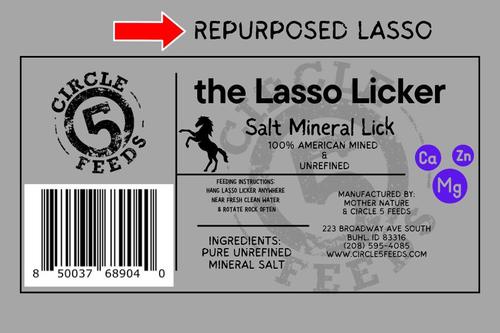 Show full view: Circle 5 Feeds The Lasso Licker Mineral Salt Horse Treat, 5-lb slide 4 of 8