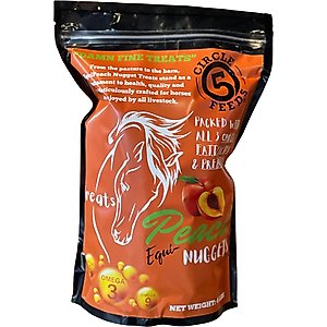 Circle 5 Feeds EquiPeach Nugget Prebiotic Horse Treats, 4-lb bag