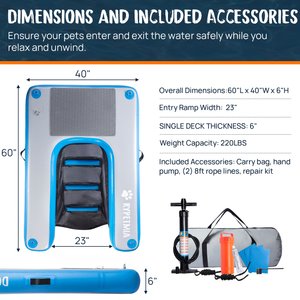 RYPetmia Single-Layer Inflatable Dog Climbing Ladder, Blue