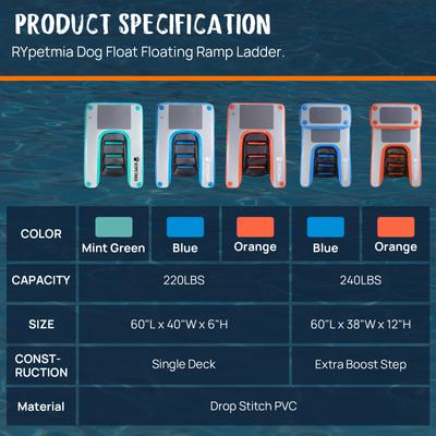 Show full view: RYPetmia Double-Layer Inflatable Dog Climbing Ladder, Orange slide 6 of 9
