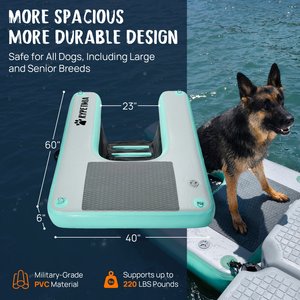 RYPetmia Single-Layer Inflatable Dog Climbing Ladder, Green
