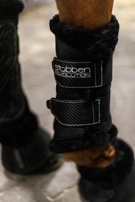 Show full view: Stubben Airflow Brushing Fleece Lined Horse Boots, Black, Medium slide 3 of 8