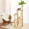 Show in main carousel: TSCOMON 55-in Plush Cat Tree with Hammock, Toy & Sisal Scratching Post, Beige slide 7 of 8