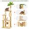 Show in main carousel: TSCOMON 55-in Plush Cat Tree with Hammock, Toy & Sisal Scratching Post, Beige slide 4 of 8
