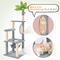 Show in main carousel: TSCOMON 55-in Plush Cat Tree with Hammock, Toy & Sisal Scratching Post, Gray slide 5 of 8