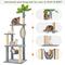Show in main carousel: TSCOMON 55-in Plush Cat Tree with Hammock, Toy & Sisal Scratching Post, Gray slide 4 of 8