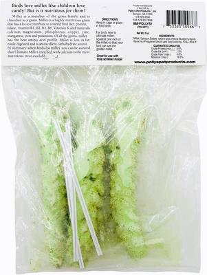 Show full view: Polly's Pet Products Ultimate Millet Green Apple Flavor Bird Treat slide 2 of 4