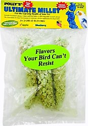 Polly's Pet Products Ultimate Millet Green Apple Flavor Bird Treat