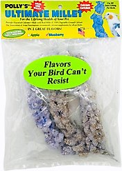 Polly's Pet Products Ultimate Millet Blueberry Flavor Bird Treat