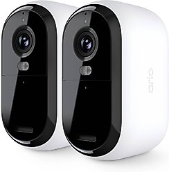 Arlo Essential 2nd Gen Outdoor Dog & Cat Camera, White, 2pk