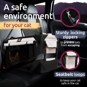 PetLuv Premium Soft-Sided Cat & Dog Carrier, Black, Large