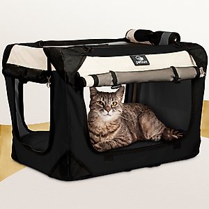 PetLuv Premium Soft-Sided Cat & Dog Carrier, Black, Large