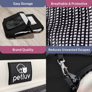 PetLuv Premium Soft-Sided Cat & Dog Carrier, Black, Large