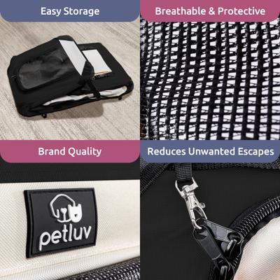 Show full view: PetLuv Premium Soft-Sided Cat & Dog Carrier, Black, Large slide 6 of 11