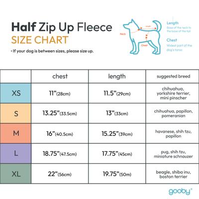 Show full view: Gooby Half Zip Up Fleece Dog Vest, Pink, Medium slide 5 of 7