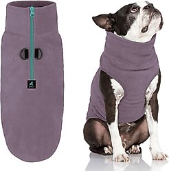 Gooby Half Zip Up Fleece Dog Vest, Violet, Small